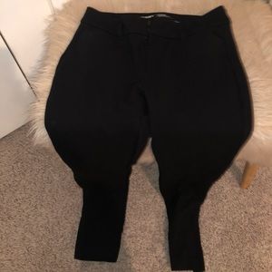 Black, pixie cut dress pants